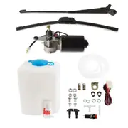 12V Electric Motor UTV Windshield Wiper with Windshield Washer Pump Kit for UTV - RZR 570 800 900 1000 Picture Color