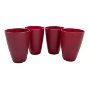 Tupperware Open House Tumblers Cups 18 oz Sparkle Red Set of 4