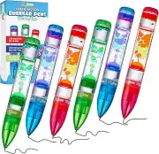 Liquid Motion Bubbler Pens Sensory Toy 6 Pack - Regular Pen Colorful Timer Pens