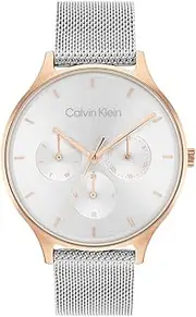 [Calvin Klein] Timeless Mesh Multifunction Stainless Steel Dial Women's Watch