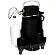 Sump Pump, Cast Iron, 2-Pole Float Switch, 1/2-HP Master Plumber