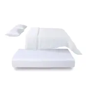 Ecosa Bamboo Bedding - Flat Sheet / King / Oat Beige