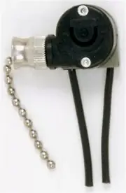 On-Off Canopy Switch - Single Circuit - White Cord And Bell - SATCO-90-505