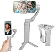 Smartphone Stabilizer, 3-Axis Phone Stabilizer Compatible with iPhone and Android, AI Tracking, Portable and Foldable for YouTube, TikTok, Vlog, Live Stream