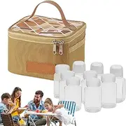 znutc Camping Seasoning Shaker | Seasoning Bag,Portable Large Capacity Holder with 600D Encrypted Oxford Cloth Storage Bag for Outdoor Camping BBQ