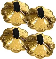 DRESSOOS Events 2 Pairs Copper Cymbals Hand Finger Cymbals with Plum Blossom Lace for Party