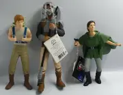 STAR WARS : LANDO CALRISSIAN, LUKE SKYWALKER WITH YODA, PRINCES LEIA FIGURES