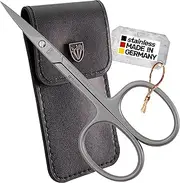 3 Swords Germany - brand quality STAINLESS STEEL INOX CURVED CUTICLE SCISSORS (1 PIECE) with case for manicure pedicure - nail care by 3 Swords - Made in Solingen Germany