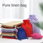 Linen Jewelry Storage Bag with Drawstring Gift Wrapping Storage Bag