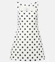 [Posse] Posse Alice polka-dot linen minidress XXS white