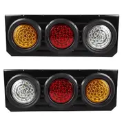 Tail Lights 12V 63 LED Trailer UTE Caravan Truck Stop Indicator Rear Lamp - 2pcs