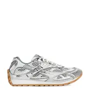 Bottega Veneta Orbit Lace-Up Sneakers 44,39,40,41,42,43 Silver/White/Optical White Rubber