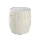 White Outdoor Bar Stool with Storage