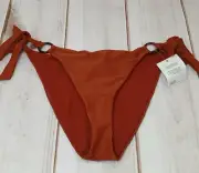 ASOS Bikini Bottom Size 14 Swimsuit Ribbed Burnt Orange