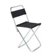 Portable Stainless Steel Outdoor Foldaway Chair with Backrest - , Easy to6539