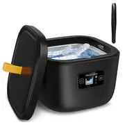 Ultrasonic Cleaner for Retainer, Denture, Mouth Guard, Toothbrush , 43KHz 255ML Ultrasonic Retainer Black EU Plug