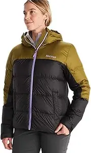 [Marmot] Women's Wm's Guides Down Hoody, Warm Down Jacket, Insulated Hooded Winter Coat, Canada Goose Down Parka, Lightweight Packable Outdoor Jacket, Windproof