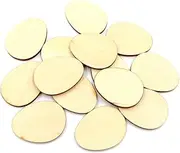 Beatifufu 25pcs 80mm Unfinished Larch Wood Egg Shaped Craft Cutouts for Easter DIY Projects Decor