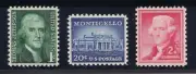 THOMAS JEFFERSON + MONTICELLO - SET OF 3 U.S. POSTAGE STAMPS - MINT CONDITION