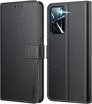 [Ganbary] Mobile Phone Case for Oppo A54s / Oppo A16 / Oppo A16s Case, Premium Leather Flip Case [Card Slots] [Magnetic Closure] [Stand Function] Compatible with Oppo A54s Protective Case, Black