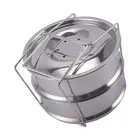 Stainless Steel Stackable Steamer Insert Pans, 2 Tier Steamer Cooker Pot Set for