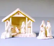 Lenox Mistletoe Park Manger Nativity Figurines 6 Piece Set Village Treasures New