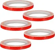 ELAYARD 5pcs Red Bike Reflective Stickers Safety Tape for Cycling Wheels High Visibility Warning Strips for Reflective Rim Decals