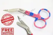 3.5" NURSE SHEARS LISTER BANDAGE SCISSORS AMERICAN FLAG PATTERN GERMAN GRADE