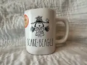 Rae Dunn Peanuts SCARE-BEAGLE Snoopy Scarecrow Halloween Double Sided Coffee Mug
