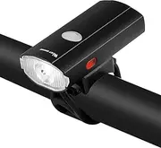 2 IN 1 Bike Light USB Rechargeable Cycling Helmet Headlight Waterproof Bicycle Headlight Taillight Handlebar Front Light Rear Taillight Dual Purpose Front Light Rear Light for Mountain Road Kids Bikes