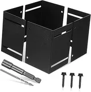 Adjustable Post Sleeve Mailbox Fence Post Metal Protector Kit Heavy Duty Mailbox Post Base Cover Post Skirt for Outdoor Use