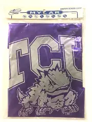 Vtg NOS NEW TCU Mylar Horned Frog Mascot Purple Balloon