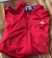 Adidas ESS TRK Jacket - Scarlet w/ black Stripe Jacket - XL - NWT