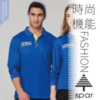 在飛比找momo購物網優惠-【SPAR】男 吸濕排汗透氣長袖POLO衫.運動休閒衫.排汗