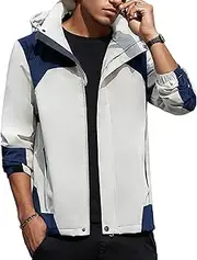 [Panegy] Men’s Lightweight Waterproof Jacket with Hood Hiking Outdoor Raincoat Windbreaker Cycling Hoodie Coat Clothes