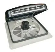 TRA Electric Self Ventilating 12V Air/Rain Roof Vent Hatch Fan with LED LIGHTS