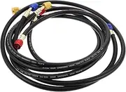DRESSOOS Set of 3 Car Ac Filling Hoses Efficient Repair for Air Conditioning System Manifold Gauge Hose