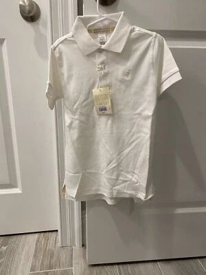 NWT The Beaufort Bonnet Company White Prim and Proper SS Polo Size 6