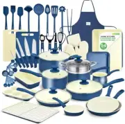 54-Piece Professional Grade Ceramic Non-Stick Cookware and Bakeware Set