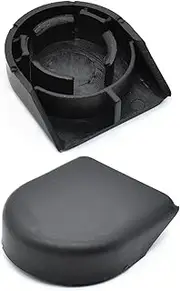 HAKGKFAFMQ 2X Front Wiper Arm Nut Cap Bolt Cover Compatible with Toyota FJ Cruiser Highlander Kluger Matrix 4Runner Prius C V RAV4 Venza Tacoma Sienna Automobile Wiper