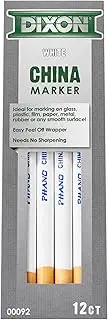 Dixon® Phano® China Markers, White, Box Of 12