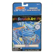Melissa & Doug - On The Go Scratch Art Color Reveal Pad - Vehicles from Tates...