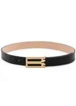 Victoria Beckham Frame Leather Belt - Black S