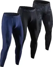 [DEVOPS] Men's 2 Packs Compression Cool Dry Tights Baselayer Running Active Leggings Pants