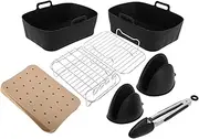 UTHCLO 1 Set Silicone Air Fryer Accessories Reusable Liners Baking Pan for Compatibility Easy to Clean Nonstick Surface for Multiple Air Fryer Models