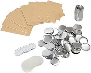 Mirror Round Buttons Parts, 100 Sets 58mm Mirror Round Buttons Parts DIY Blank Rustproof Tinplate Button Maker Supplies for Handcraft Craft, Sewing Buttons Supplies