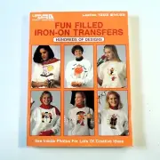 Leisure Arts Iron-On Transfers Book Leaflet 1393 Hundreds of Designs Vintage