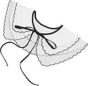[LIFKOME] Detachable Lace Mesh Decorative Collar for Blouses Elegant Organza Choker Neck Accessory for Weddings Parties and Social Gatherings Chic Embroidered Design
