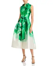 Teri Jon by Rickie Freeman Mikado Shirt Dress
