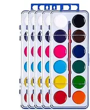 Toddler Watercolor, Art Classroom Supplies, Vivid and Blendable Paint Sets for Kids, Safe and Non Toxic Formula Water Color Set, Watercolor Paint Kit, 12/16colors